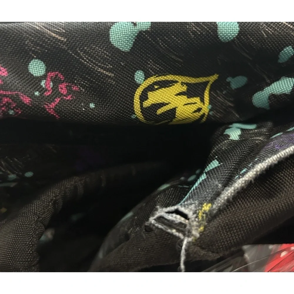 Yak Pak Unisex Multicolor Skull Black Backpack Casual School Storage Bag